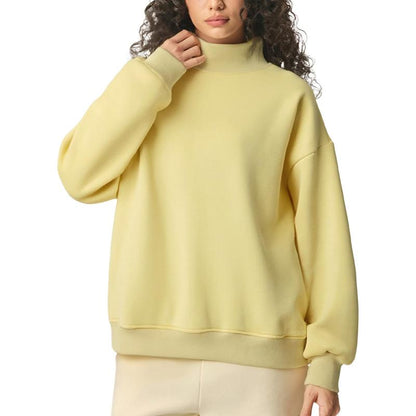Women's Mock Neck Sweatshirt Oversized Fall Outfits Fleece Lined Turtleneck Pullover