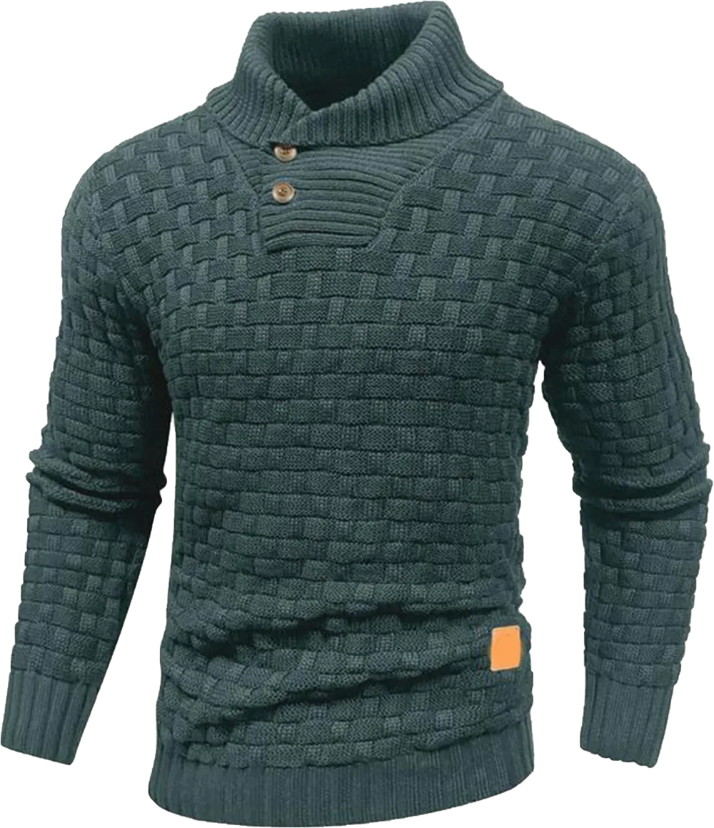 Men’s Shawl Collar Knit Sweater – Classic Warmth. Effortless Style
