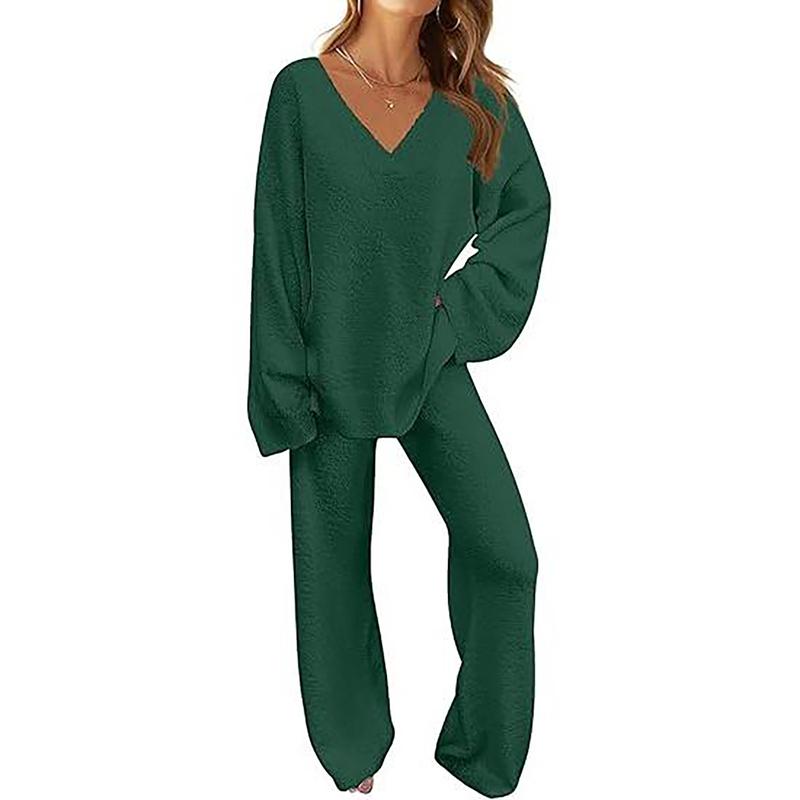 MEROKEETY Women's 2-Piece Fleece Matching Set,2 Piece Sets Women