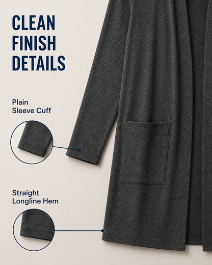 Women's Lightweight Open-Front Longline Cardigan Bundles