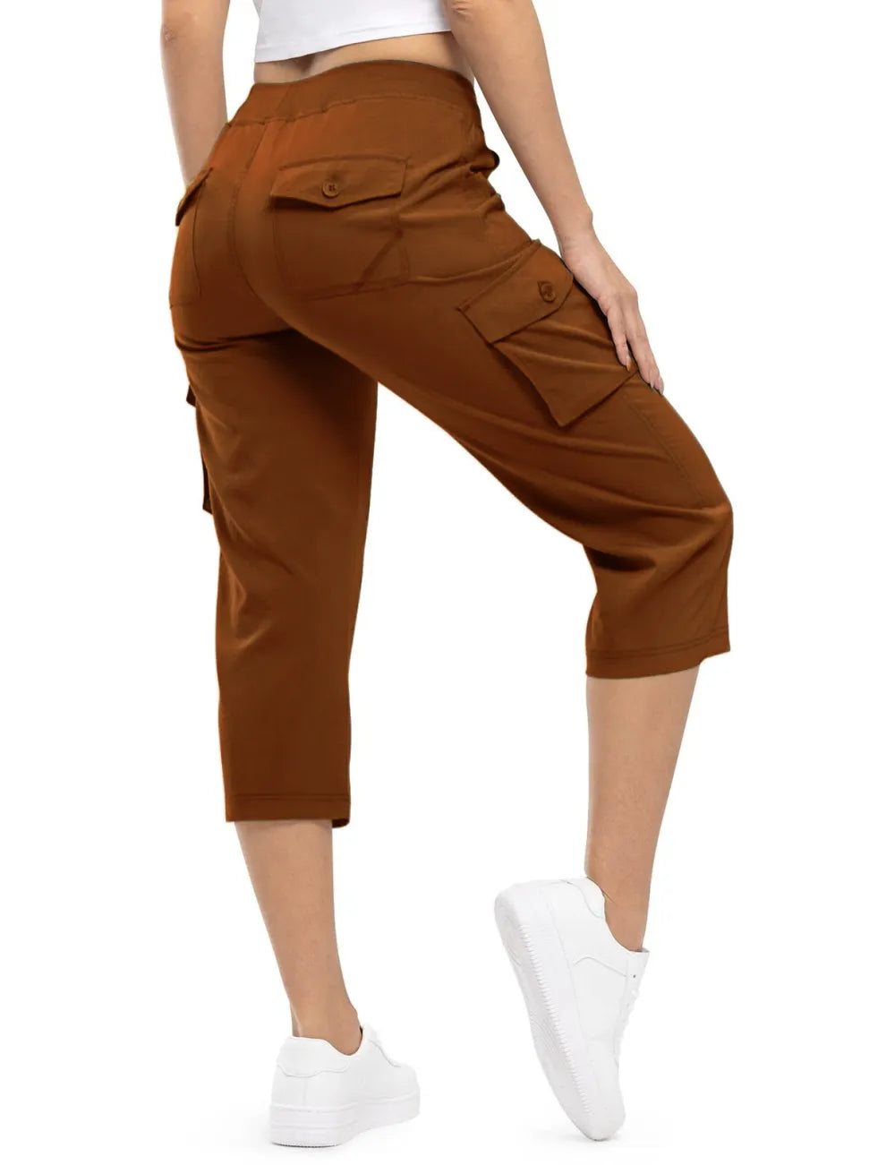 🔥Women's Cargo Capris Lightweight Hiking Pants Shorts Cropped Cotton