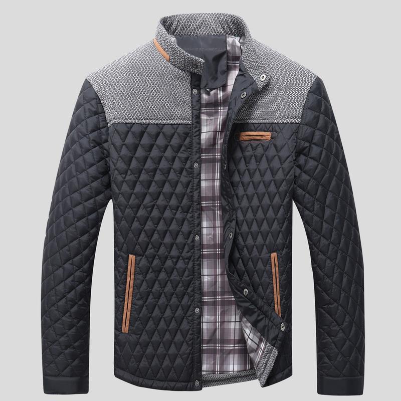 Men's Diamond Quilted Puffer Down Jacket Lightweight Casual .
