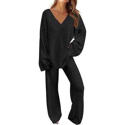 MEROKEETY Women's 2-Piece Fleece Matching Set,2 Piece Sets Women
