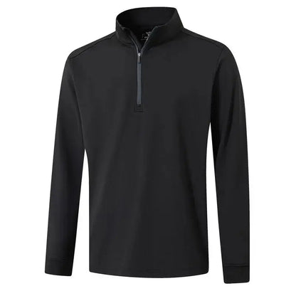 Men's Solid Quarter Zip Golf Pullover