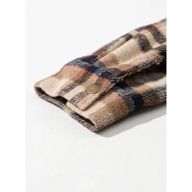 Women's Flannel Hooded Plaid 2026 Shacket Thick