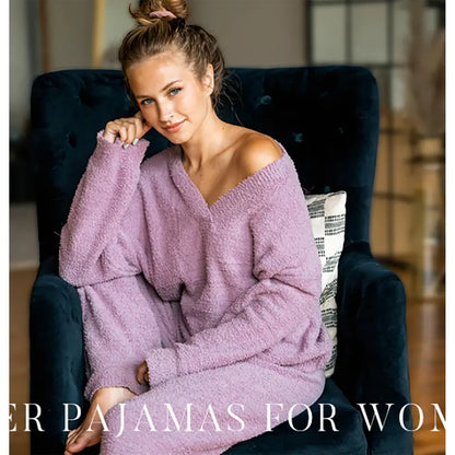 MEROKEETY Women's 2-Piece Fleece Matching Set,2 Piece Sets Women