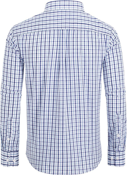 Clearance sale! Men's Plaid Button Down Shirts Cotton Long Sleeve Dress Shirts Regular Fit Gingham Shirts