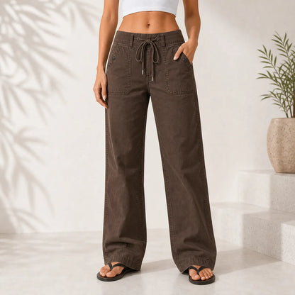 ⚡FINAL SALE⚡- Women's High Stretch Mid Rise Straight Pants