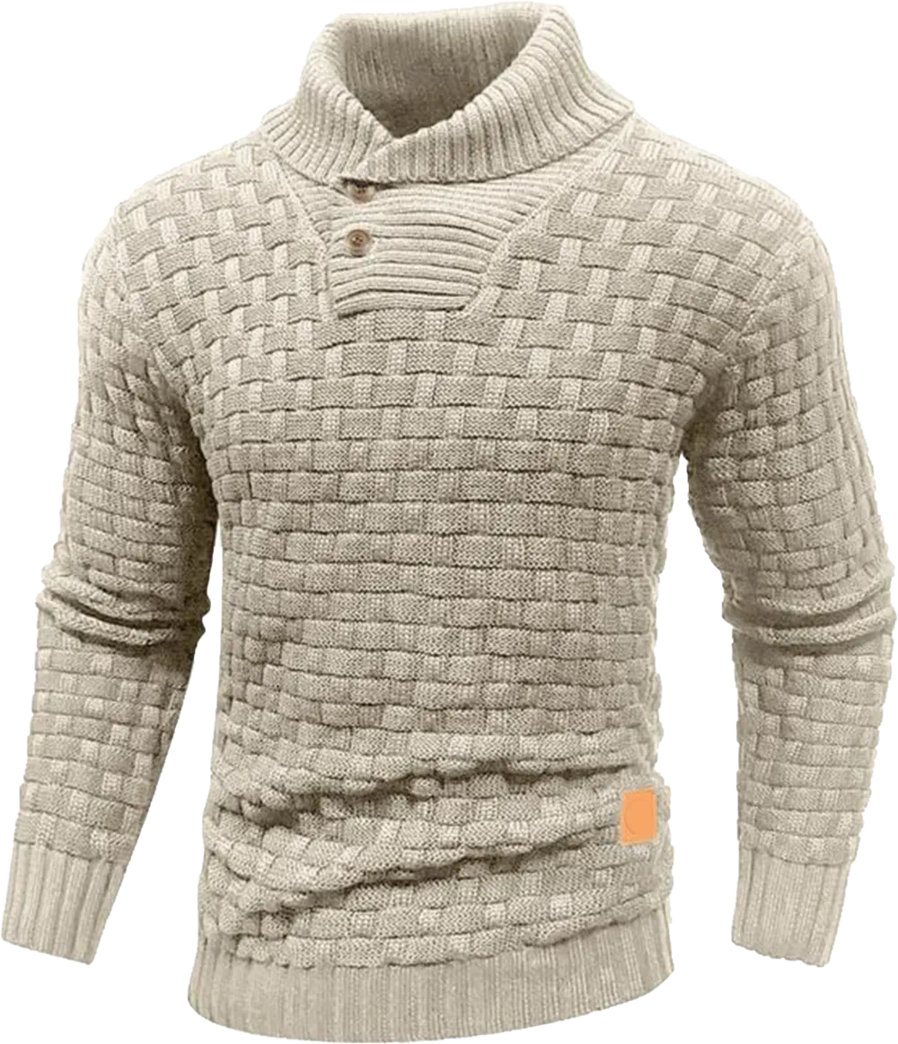 Men’s Shawl Collar Knit Sweater – Classic Warmth. Effortless Style