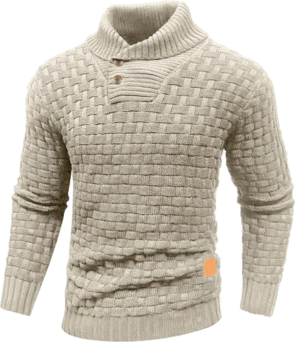 Men’s Shawl Collar Knit Sweater – Classic Warmth. Effortless Style