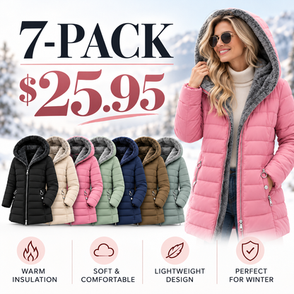 Women's Winter Thickened Down Jacket，Warm Long Puffer Coat Fleece Lined Parka