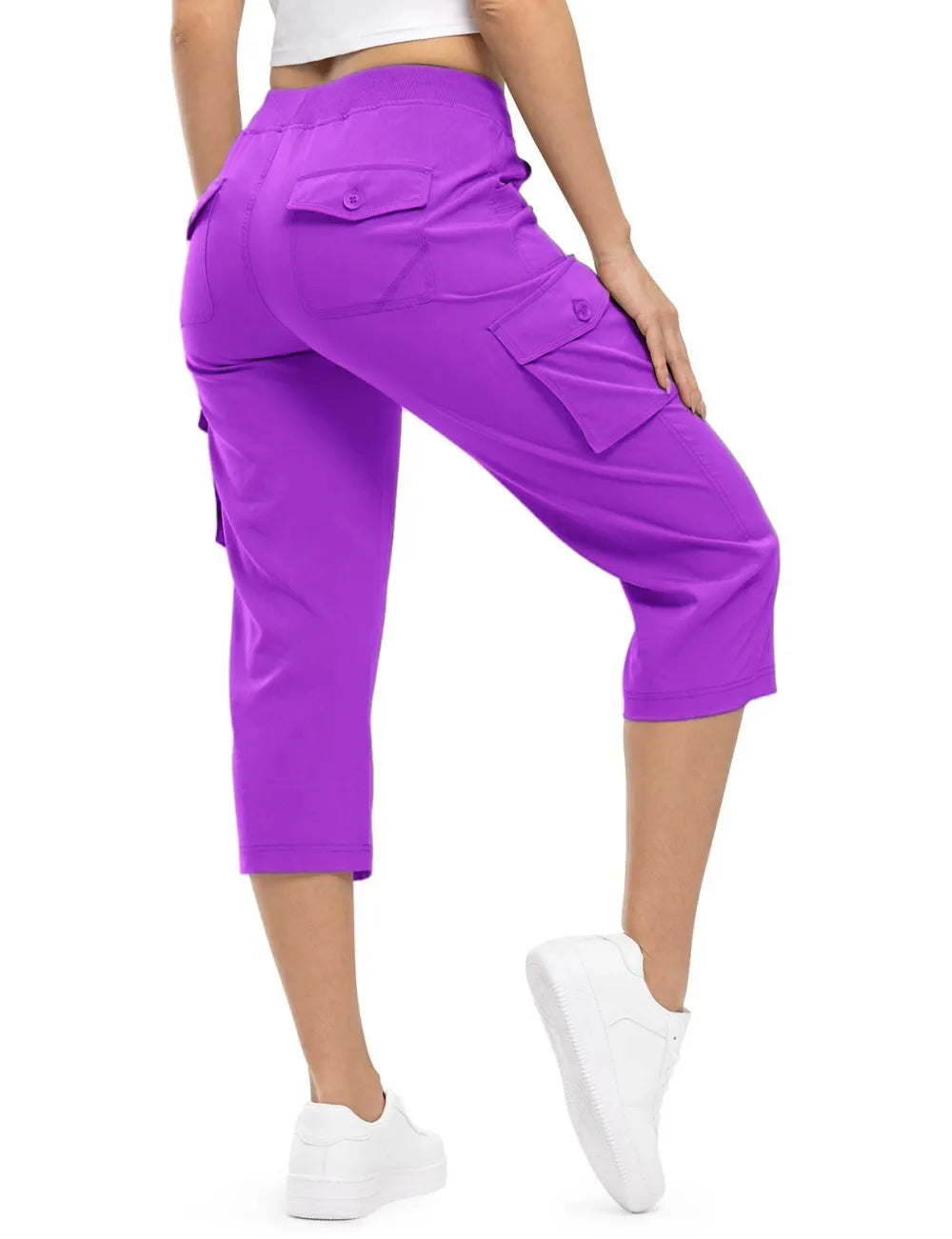 🔥Women's Cargo Capris Lightweight Hiking Pants Shorts Cropped Cotton