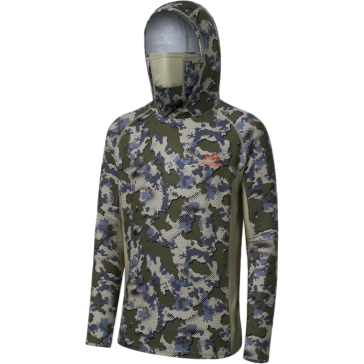🎯 UPF 50+ Men’s Camo Hoodie – Hunting & Fishing Shirt with Built-in Mask