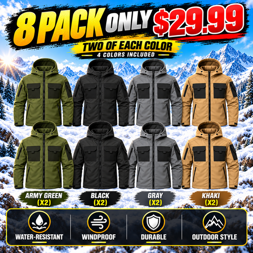 Men's Hooded Work Jacket, Waterproof & Windproof Outdoor Workwear Coat
