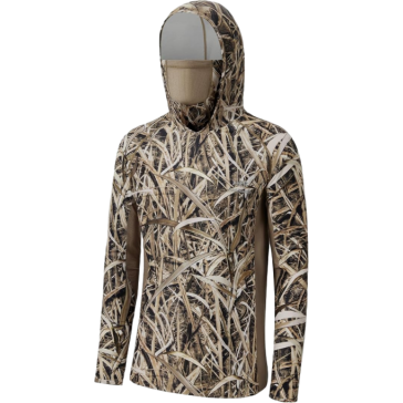 🎯 UPF 50+ Men’s Camo Hoodie – Hunting & Fishing Shirt with Built-in Mask