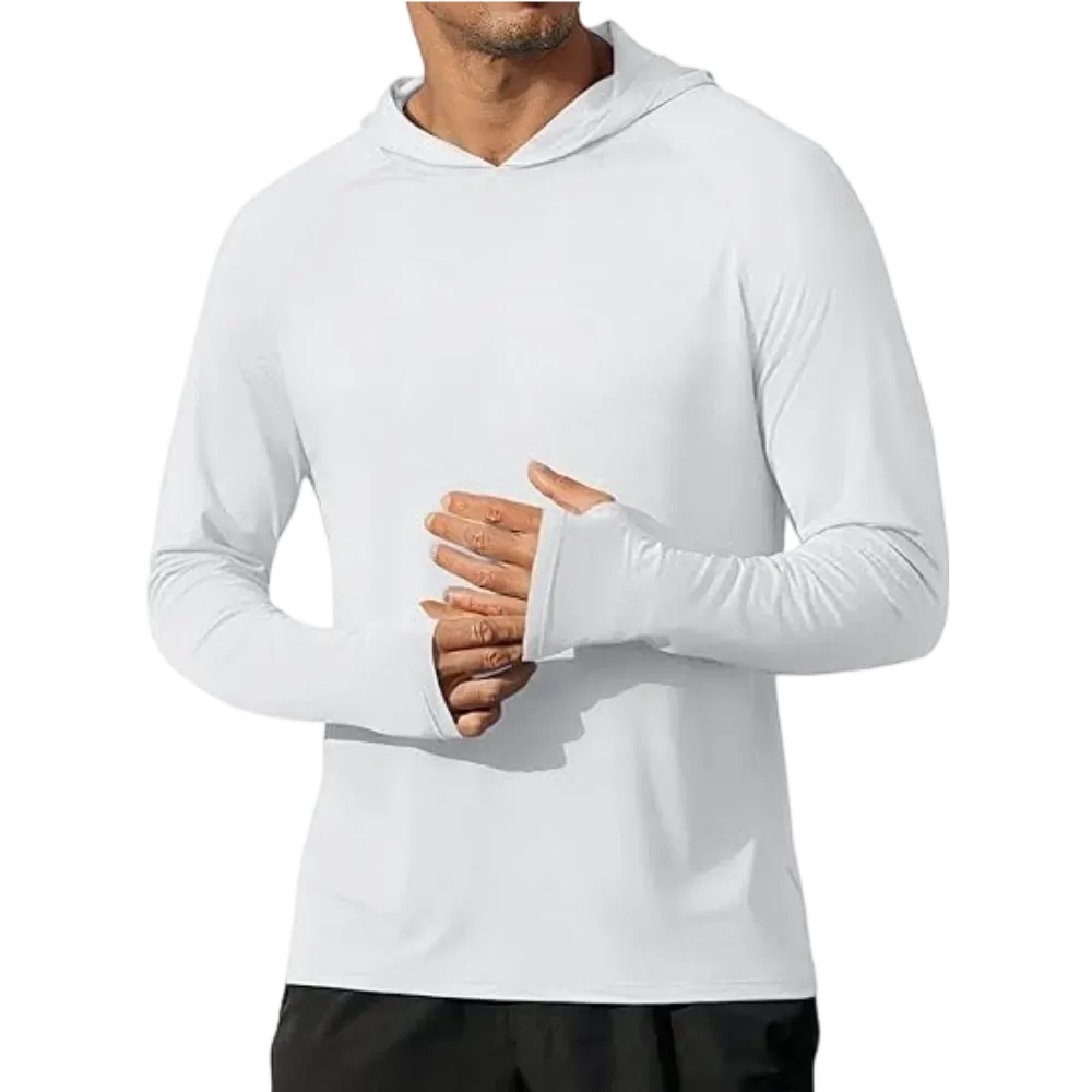 Men's Athletic Hooded Long Sleeves-Quick Dry Running Shirts