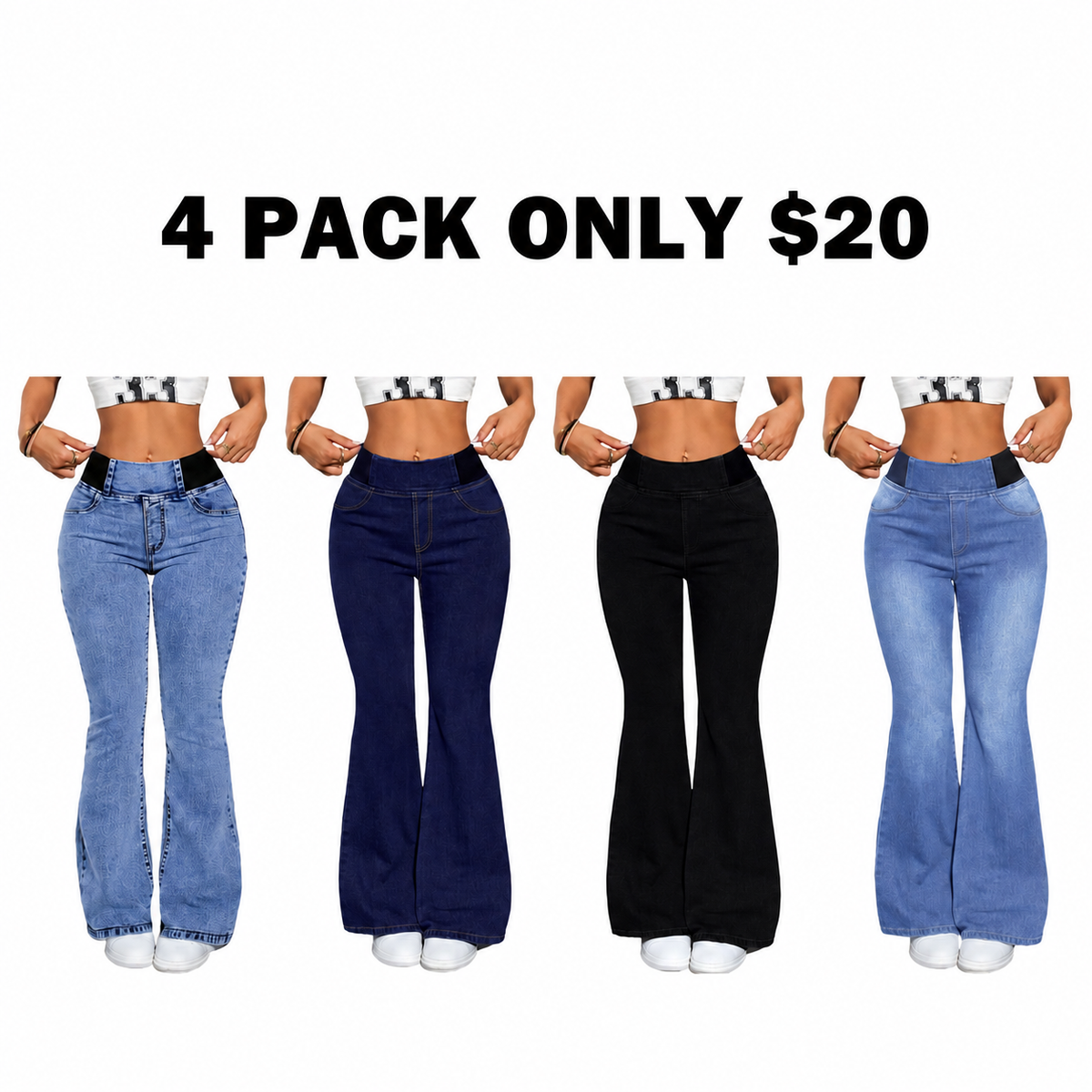 Y2K 2026 Women's Back Shirred Jeans