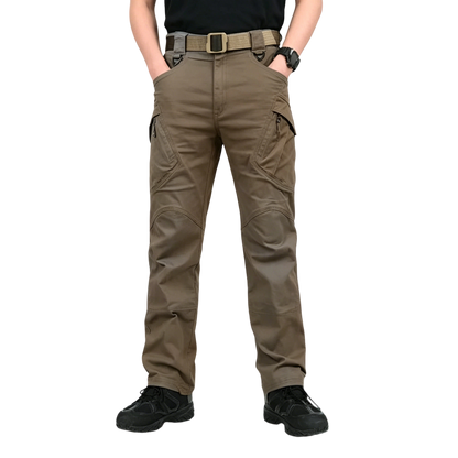 Men's solid color and printed pocket zipper waterproof tactical cargo pants