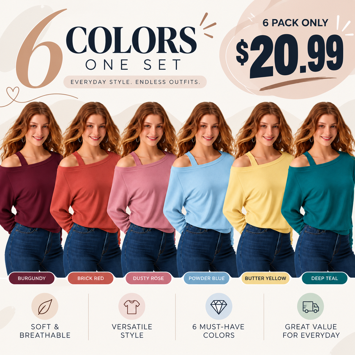 Women's Heat-Tech Multi-Wear Layering Bra Top - Long-Sleeves Minimalist Design
