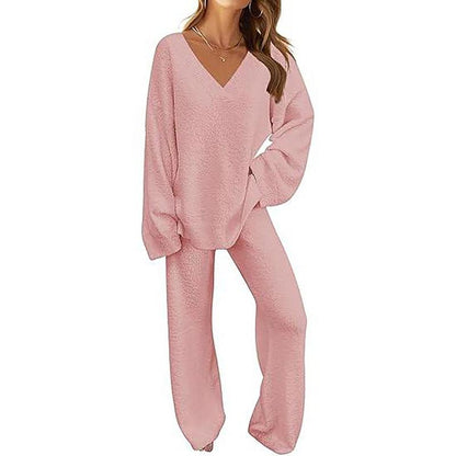 MEROKEETY Women's 2-Piece Fleece Matching Set,2 Piece Sets Women