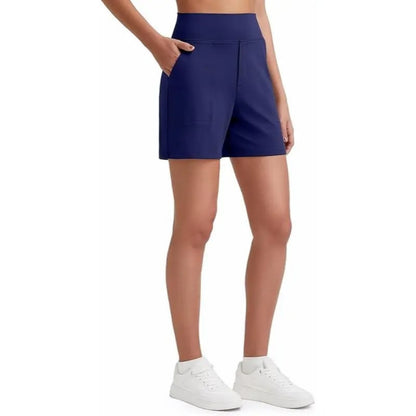 Women's Athletic Shorts✨ High Waisted Running Yoga Shorts Summer Casual Burmuda Shorts🌟 with Pockets Activewear💥