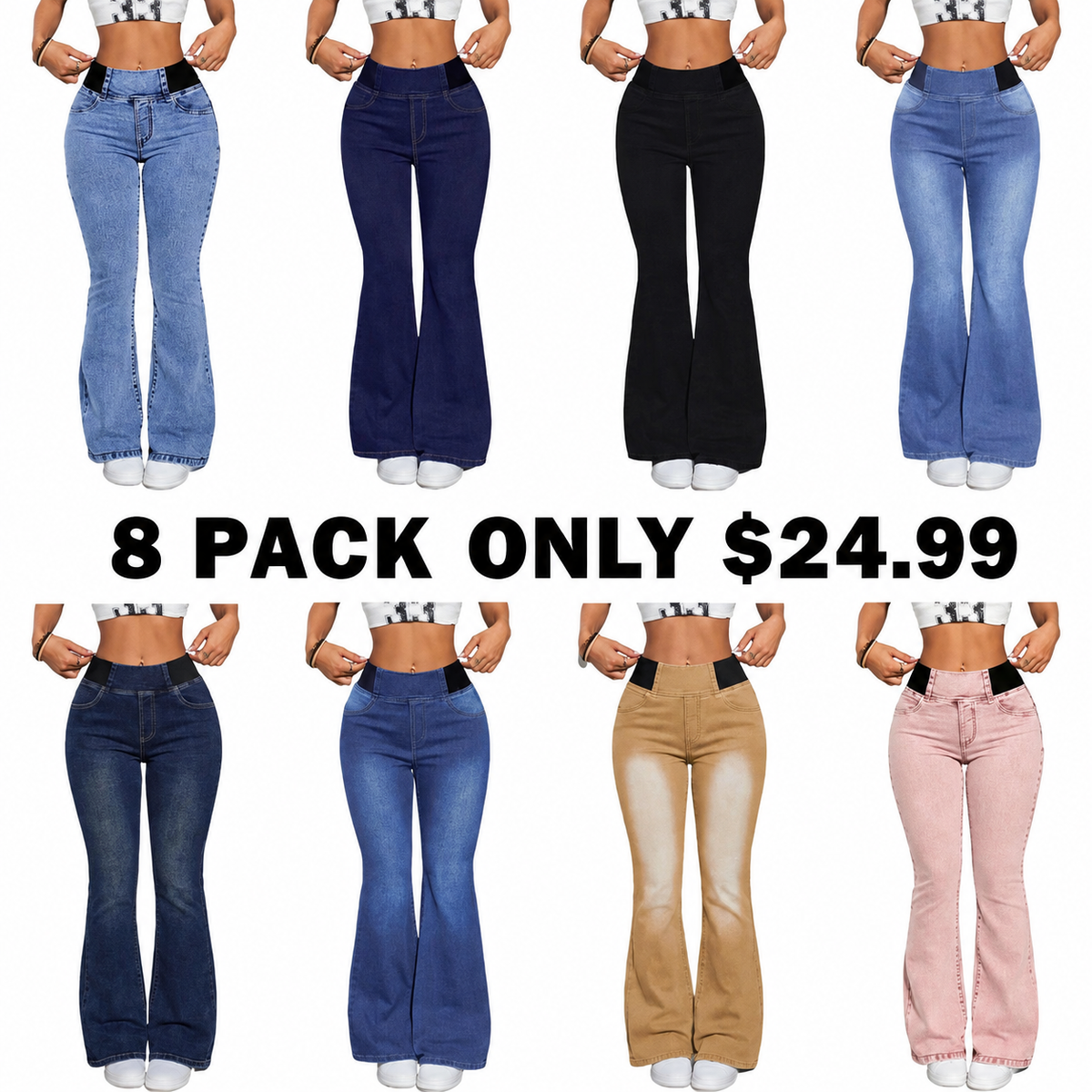 Y2K 2026 Women's Back Shirred Jeans