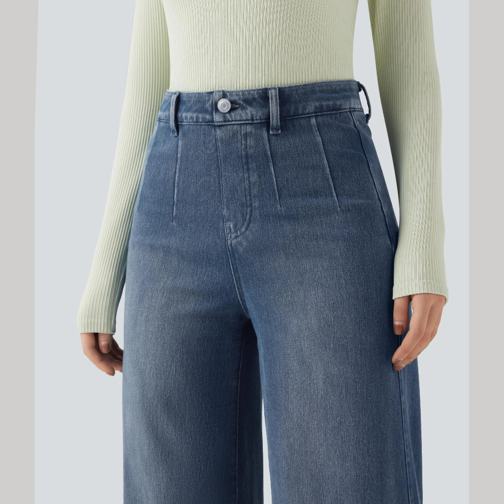 👖High Waisted Tummy Control Wide Leg Jeans