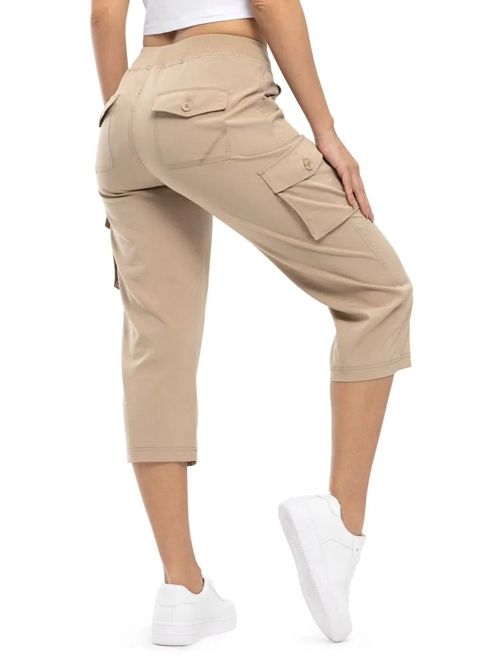 🔥Women's Cargo Capris Lightweight Hiking Pants Shorts Cropped Cotton