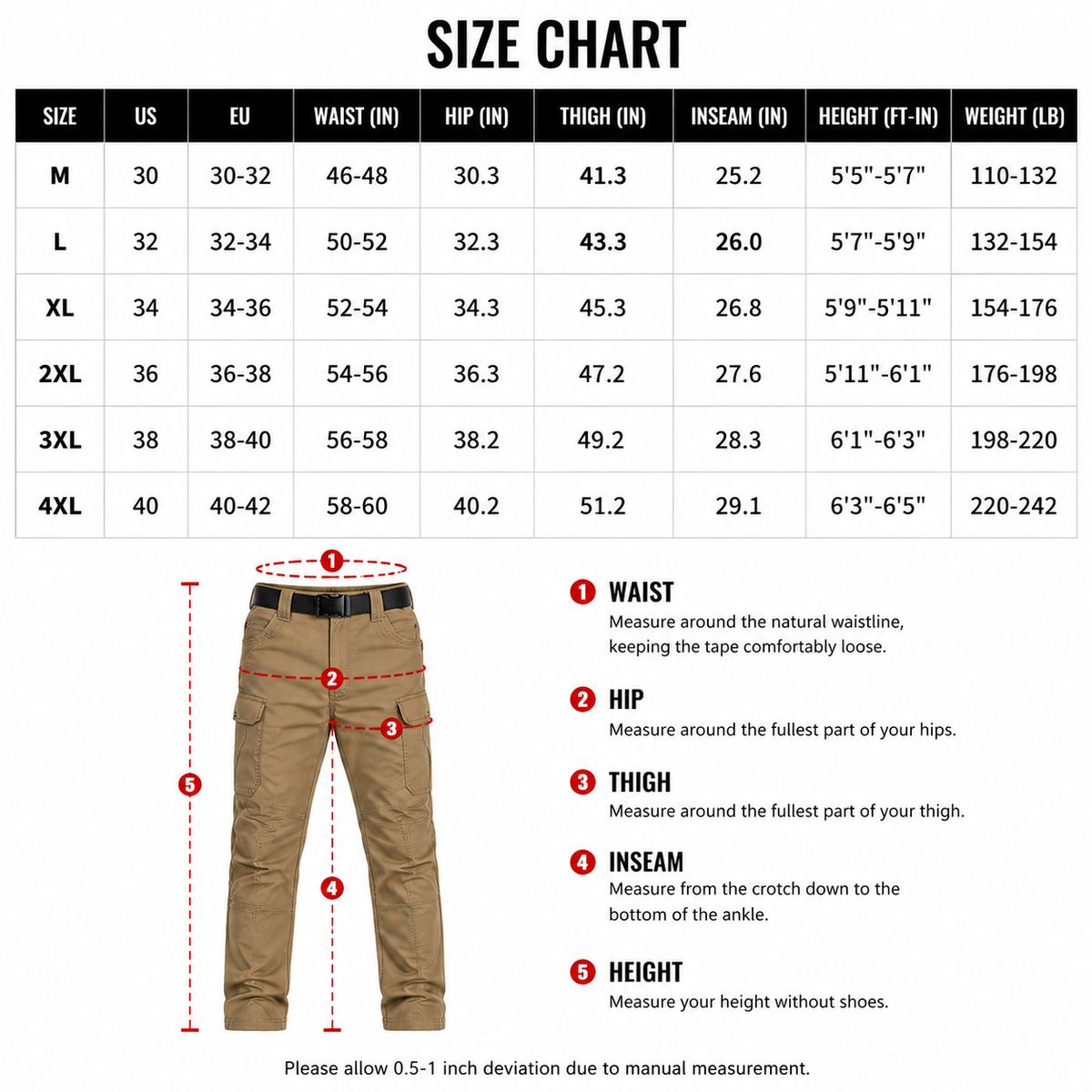 Men's Fleece-Lined Cargo Pants