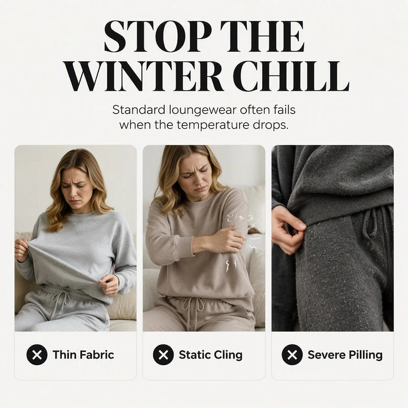 Textured Fleece-Look Hoodie And Pants Set