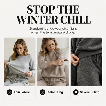 Textured Fleece-Look Hoodie And Pants Set