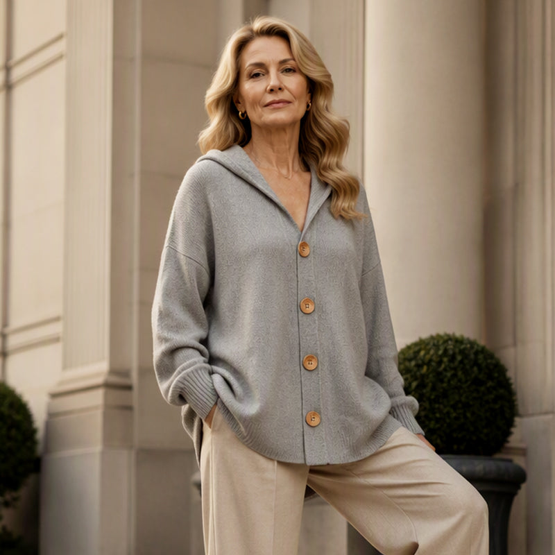 ☁️ Everyday comfort | Women's hooded sweater and cardigan