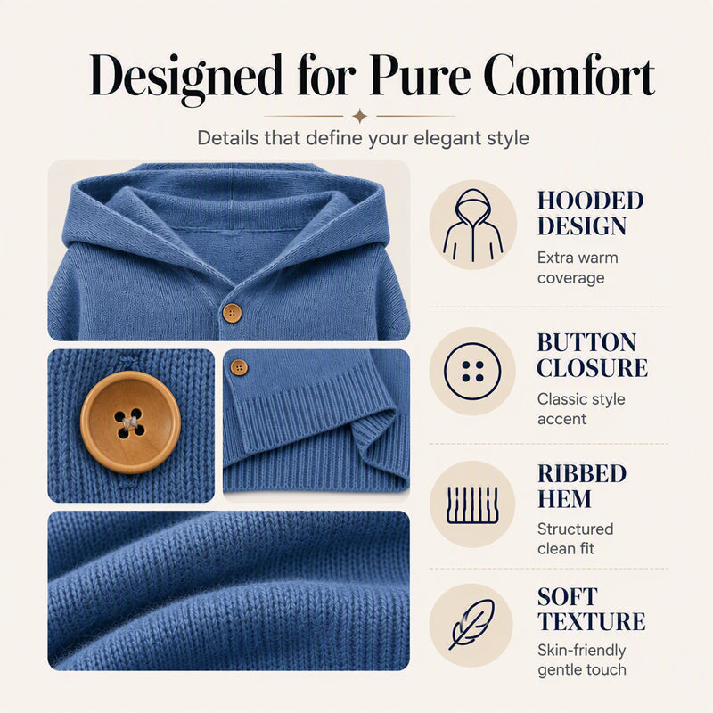 ☁️ Everyday comfort | Women's hooded sweater and cardigan