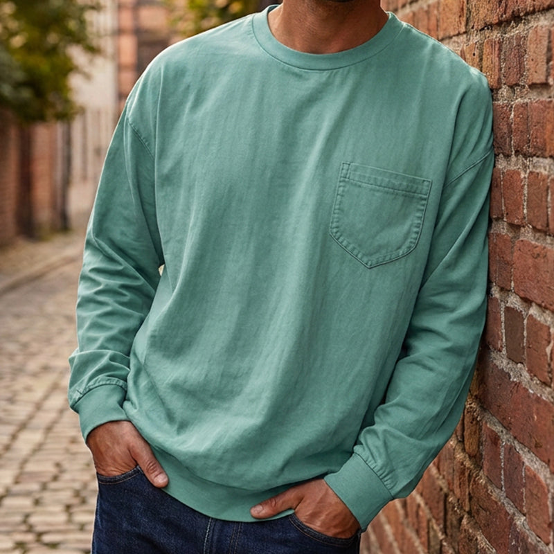 👕Men's Loose-Fit Long Sleeve T-Shirt – Everyday Comfort & Effortless Style