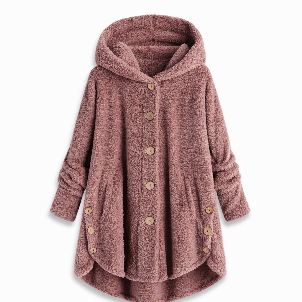 🌸Loose Plus-Size, Durable & Versatile🧥 Women's Fleece Hooded Coat