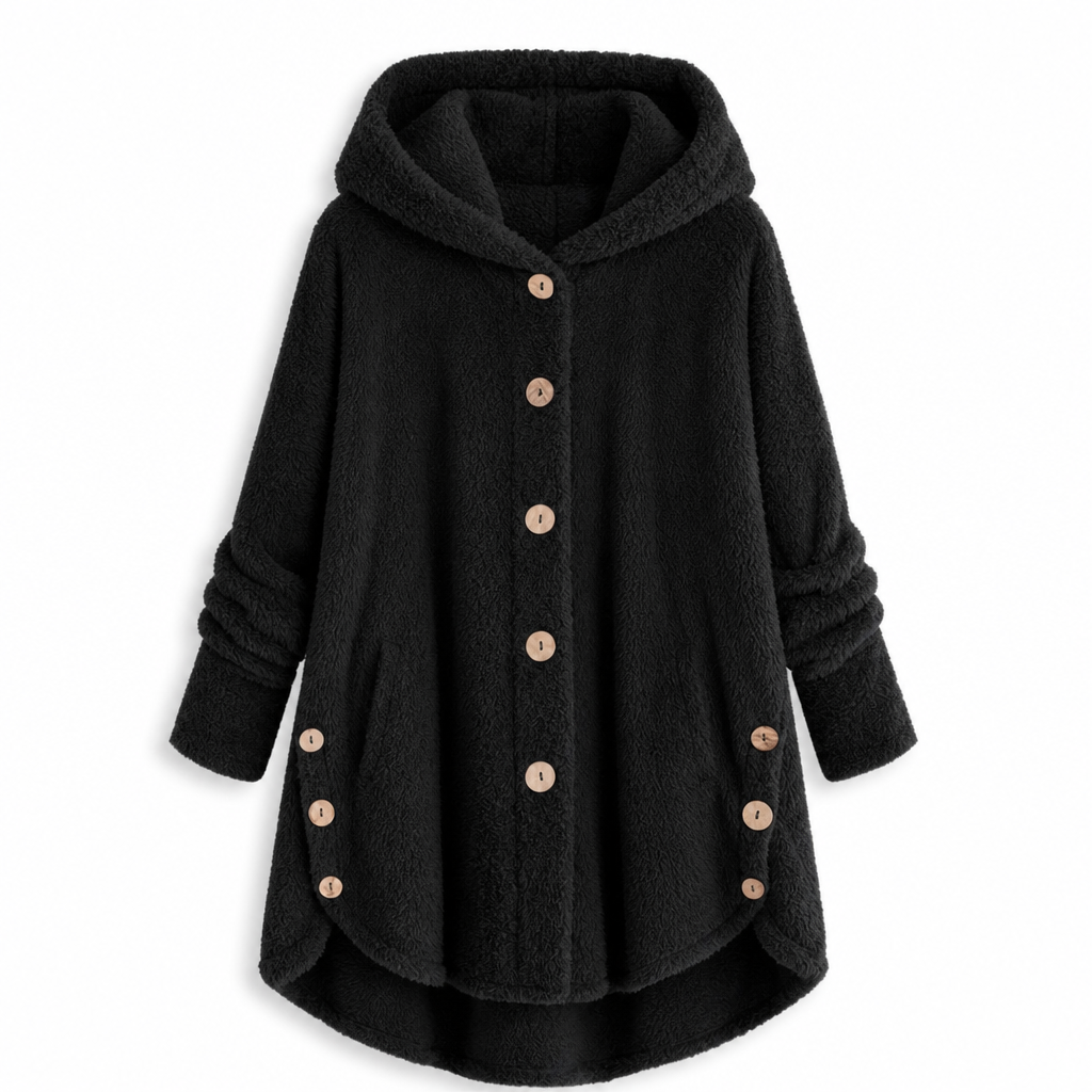 🌸Loose Plus-Size, Durable & Versatile🧥 Women's Fleece Hooded Coat